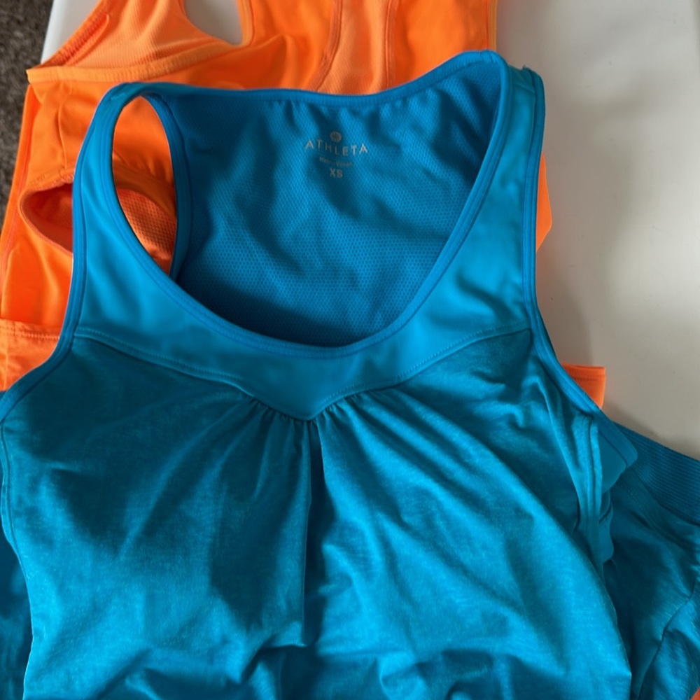 Athleta two tanks with built in bra